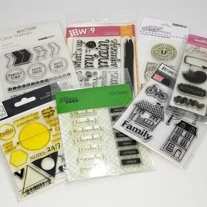 Mixed Bundle of Clear Photopolymer Stamps- Includes Packaging- New & Like New!